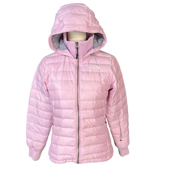 The North Face Women's Pink Puffer 600 Goose Down Hooded Jacket Pink Size Small - Picture 1 of 15